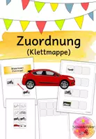 Vorschau - Fördermaterial/Inklusion - Bilderlesen, Fahrzeuge, Klettmappe, Zuordnung, Lesen - Seite 1