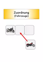 Vorschau - Fördermaterial/Inklusion - Bilderlesen, Fahrzeuge, Klettmappe, Zuordnung, Lesen - Seite 3
