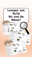 Vorschau - Arbeitsblätter - Wo ist das Mäuschen? - Lesespur Äu/äu fünffach differenziert - Deckblatt
