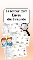 Vorschau - Arbeitsblätter - Freunde - Lesespur eu fünffach differenziert - Deckblatt