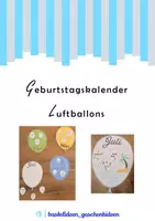 Vorschau - Mal- und Bastelvorlagen - Geburtstagskalender Ballons - Deckblatt
