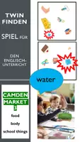 Vorschau - Stationenlernen - Twin finden-Spiel für den Englischunterricht (CAMDEN MARKET 3) - Deckblatt