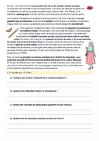 Aperçu - Feuilles d'exercices - FLE B1 - Le savoir-vivre en France - Texte et questions - Page 1