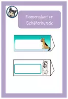 Vorschau - Bildkarten - editierbare Namenskarten Hundeklasse #Schäferhund #Klassentier - Deckblatt
