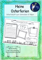 Vorschau - Arbeitsblätter - Erzählen von den Osterferien - Schreibanlass - Deckblatt