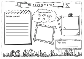 Vorschau - Arbeitsblätter - Erzählen von den Osterferien - Schreibanlass - Seite 2