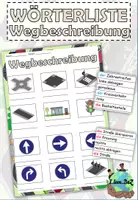 Vorschau - Arbeitsblätter - Wörterliste "Wegbeschreibung" (Orientierung in der Stadt) DaZ - Deckblatt