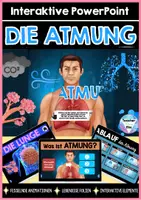 Vorschau - Unterrichtsreihen - Die Atmung - Der Mensch | Interaktive PowerPoint - Sofort einsetzbar - Fesselnde Animationen & Elemente - Deckblatt