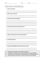 Vorschau - Arbeitsblätter - AB mit Fragen zum Thema "Brezel" + Lösungsblatt + Mindmap + Infografik - Deckblatt