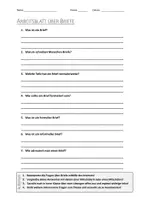 Vorschau - Arbeitsblätter - Lernplakat + AB mit Fragen zum Thema "Briefe" + Lösungsblatt + Infografik - Seite 1