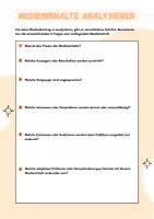 Vorschau - Arbeitsblätter - Medieninhalte analysieren (Digitalisierte Welt) - Seite 1