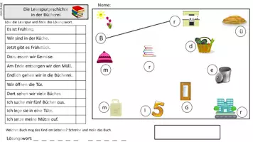 Vorschau - Arbeitsblätter - In der Bücherei - Lesespur Ü/ü fünffach differenziert - Seite 3