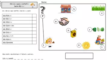 Vorschau - Arbeitsblätter - Beim Bäcker - Lesespur zum Ä/ä fünffach differenziert - Seite 2