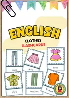 Vorschau - Fördermaterial/Inklusion - Clothes Flashcards | Picture + Word Cards | Vocabulary - Deckblatt