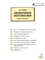 Vorschau - Unterrichtsreihen - AB-Paket Deutsch: Gegenstandsbeschreibung - Deckblatt