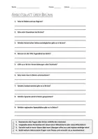 Vorschau - Arbeitsblätter - AB mit Fragen zum Thema "Brünn" + Lösungsblatt - Deckblatt