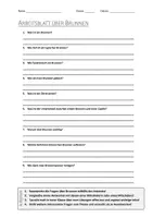 Vorschau - Arbeitsblätter - AB mit Fragen zum Thema "Brunnen" + Lösungsblatt - Deckblatt