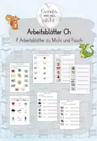 Vorschau - Arbeitsblätter - Arbeitsblätter Ch mit Michi und Fauch - Deckblatt
