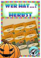 Vorschau - Stationenlernen - Jahreszeiten - Herbst - Lesespiel : Ich habe .... - Wer hat ...? - Deckblatt