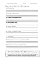 Vorschau - Arbeitsblätter - AB mit Fragen zum Thema "Buchdruck" + Lösungsblatt + Infografik - Deckblatt