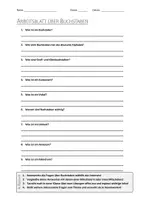 Vorschau - Arbeitsblätter - AB mit Fragen zum Thema "Buchstaben" + Lösungsblatt - Deckblatt