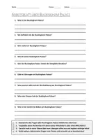 Vorschau - Arbeitsblätter - AB mit Fragen zum Thema "Buckingham Palace" + Lösungsblatt + Infografik - Deckblatt