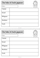 Vorschau - Arbeitsblätter - Ernährungstagebuch - Seite 2