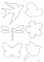 Vorschau - Mal- und Bastelvorlagen - Frühling – Bastelschablonen – Deko für Tür, Fenster oder Wand - Seite 2