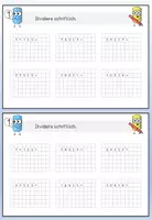 Vorschau - Arbeitsblätter - Schriftlich Dividieren Übungsheft mit Lösungen / Mathe - Seite 1