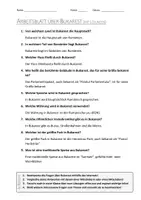 Vorschau - Arbeitsblätter - AB mit Fragen zum Thema "Bukarest" + Lösungsblatt - Seite 1