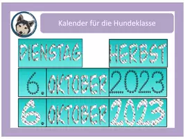 Vorschau - Präsentationen/Tafelbilder - Tafelkalender für die Hundeklasse #Schäferhund #Klassentier - Deckblatt