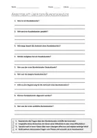Vorschau - Arbeitsblätter - AB mit Fragen zum Thema "Bundeskanzler" + Lösungsblatt + Infografik - Deckblatt