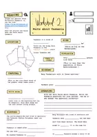 Vorschau - Arbeitsblätter - Arbeitsblatt: Facts about Tasmania - Deckblatt