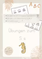 Vorschau - Arbeitsblätter - Übungen zum S s - Hören, Schreiben, Schwingen - Deckblatt