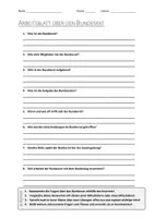 Vorschau - Arbeitsblätter - Lernplakat + AB mit Fragen zum Thema "Bundesrat" + Lösungsblatt + Infografik - Seite 1
