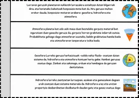 Vista previa - Refuerzo / NEE / Materiales de apoyo - Lurraren geruzak / Capas de la tierra - página 1