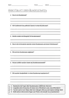 Vorschau - Arbeitsblätter - AB mit Fragen zum Thema "Bundesstaat" + Lösungsblatt + Infografik - Deckblatt