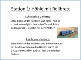 Vorschau - Stationenlernen - Bewegungsparcours Abenteuerspielplatz Bewegungsstationen Steinzeit - Seite 1