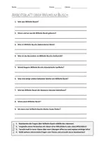 Vorschau - Arbeitsblätter - AB mit Fragen zum Thema "Wilhelm Busch" + Lösungsblatt + Infografik - Deckblatt