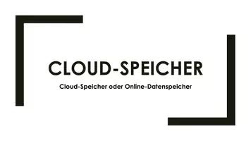 Vorschau - Präsentationen/Tafelbilder - Cloud Speicher (Präsentation und H5P) - Deckblatt