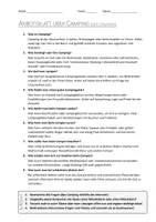 Vorschau - Arbeitsblätter - AB mit Fragen zum Thema "Camping" + Lösungsblatt + Infografik - Seite 2