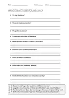Vorschau - Arbeitsblätter - AB mit Fragen zum Thema "Casablanca" + Lösungsblatt - Deckblatt