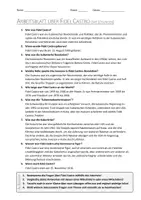 Vorschau - Arbeitsblätter - AB mit Fragen zum Thema "Fidel Castro" + Lösungsblatt - Seite 1