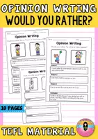 Vista previa - Hojas de trabajo - SPRING OPINION WRITING PROMPTS / MATERIAL DE PRIMAVERA - Portada