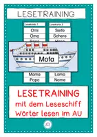 Vorschau - Arbeitsblätter - Wort- Lesetraining mit dem Leseschiff - Deckblatt