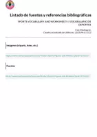 Vista previa - Hojas de trabajo - SPORTS VOCABULARY AND WORKSHEETS / VOCABULARIO DE DEPORTES - página 1