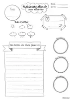 Vorschau - Arbeitsblätter - Klassenfahrt Reisetagebuch & Zusammenfassung - Deckblatt