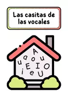 Vista previa - Hojas de trabajo - Las casitas de las vocales - página 1
