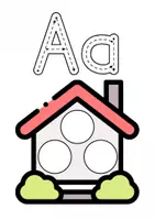 Vista previa - Hojas de trabajo - Las casitas de las vocales - página 2
