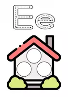 Vista previa - Hojas de trabajo - Las casitas de las vocales - página 3